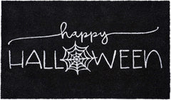 17" X 29" Black And White Halloween Halloween Happy Halloween Outdoor Coir Door Mat