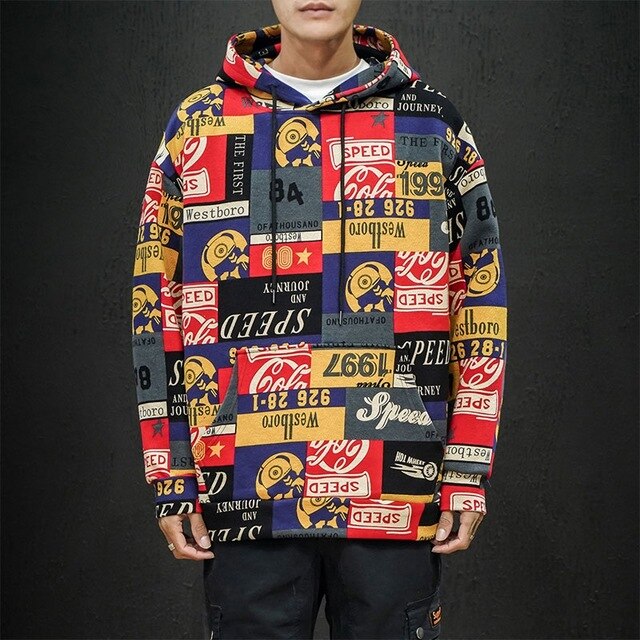 Hip Hop Men Hoodies Spring Autumn Casual Printing Hoodies Sweatshirts Men Oversized loose Hoodies