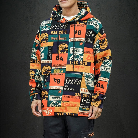 Hip Hop Men Hoodies Spring Autumn Casual Printing Hoodies Sweatshirts Men Oversized loose Hoodies