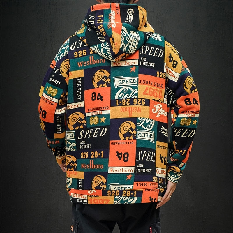 Hip Hop Men Hoodies Spring Autumn Casual Printing Hoodies Sweatshirts Men Oversized loose Hoodies